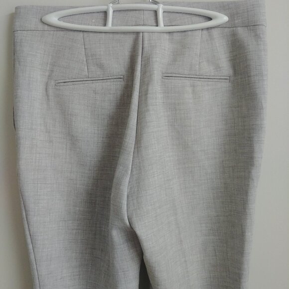 Ann Taylor light grey cropped cuffed ankle pants trousers 8 Petitr - Picture 6 of 15